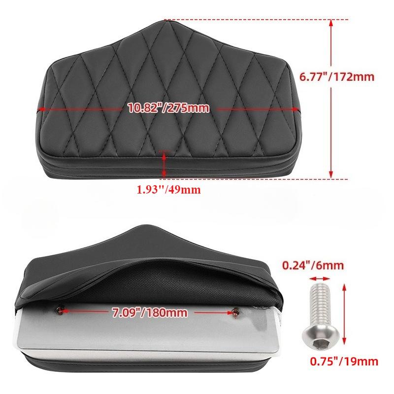 Motorcycle modification universal driver backpack black backrest pad suitable for Harley Cruiser Crown Prince Passenger backrest
