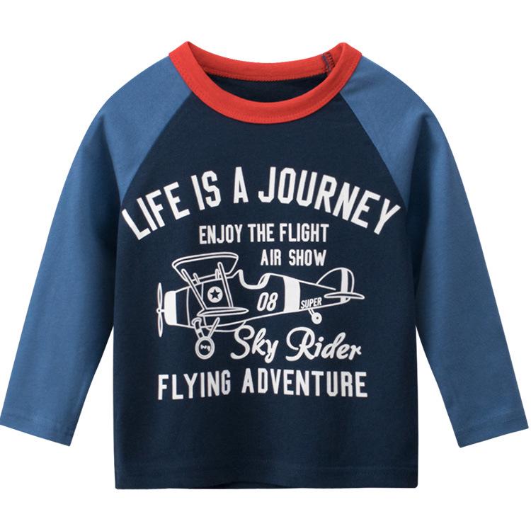 2025 Spring Korean Children's Long-Sleeve T-Shirt for Boys