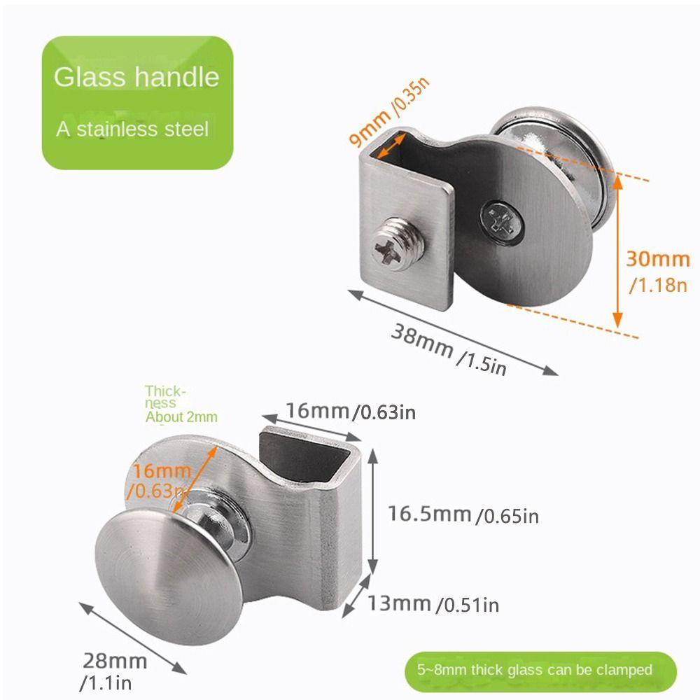 Door Handle Furniture Hardware Plank Clip Cabinet Handle Glass Clamp Glass Door Handle Glass Clip