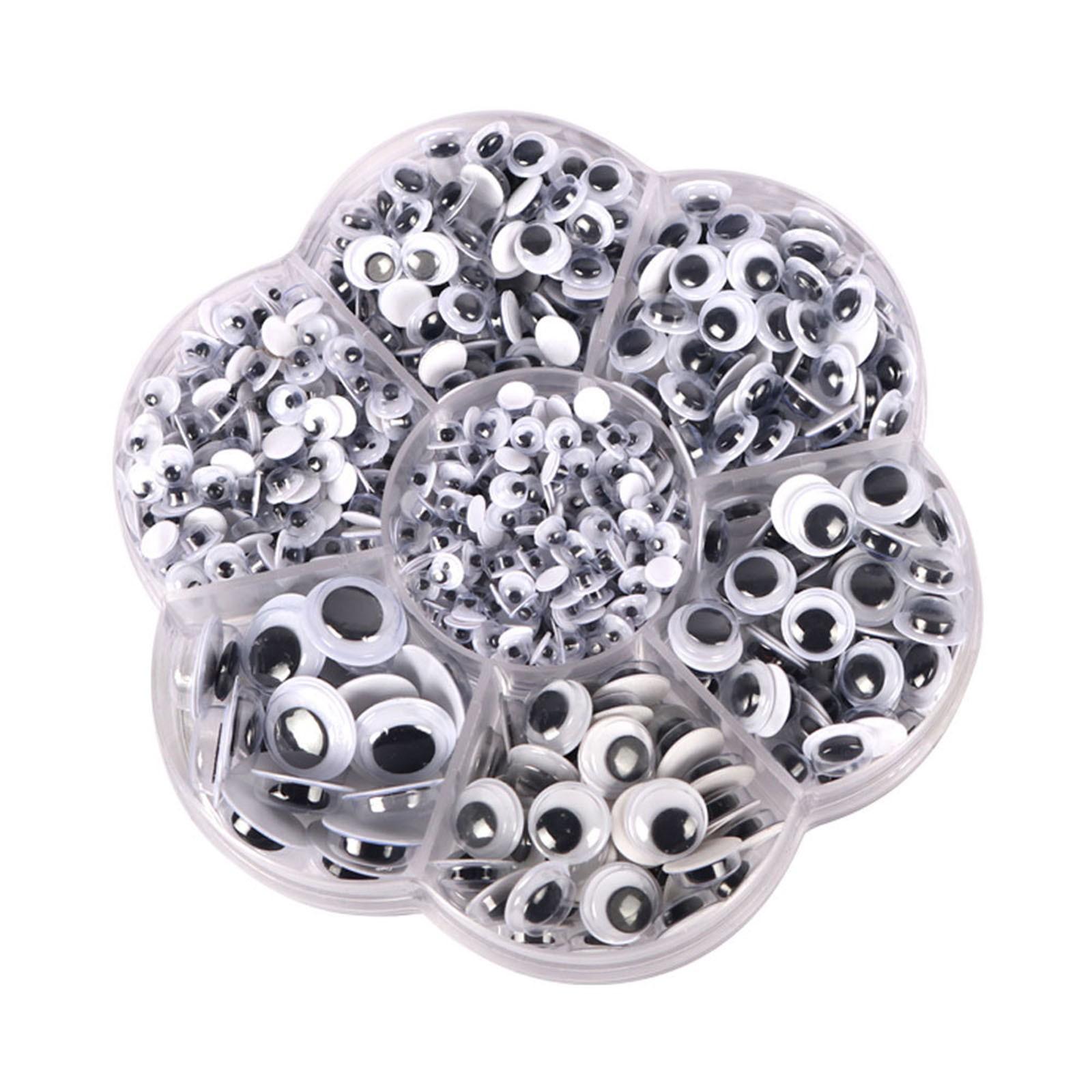 

(нет)Черные смешанные покачивающиеся глаза с самоклеящимися поделками для скрапбукинга своими руками, 500 шт.