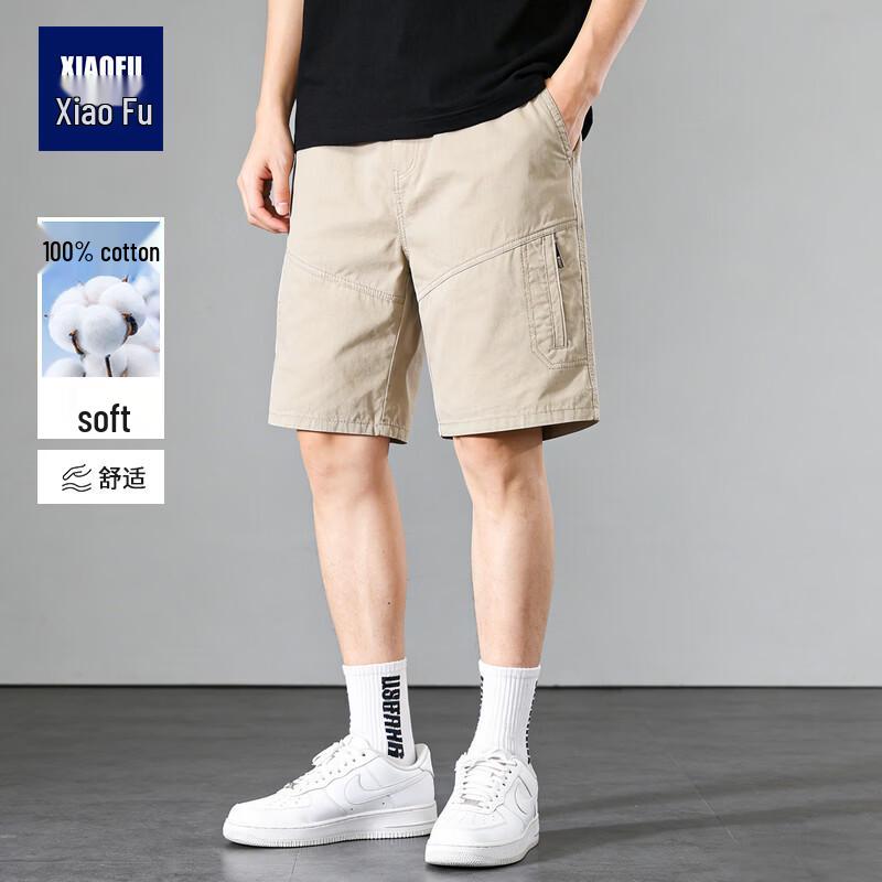Men s Summer Cotton Workwear Cargo Shorts XL хаки