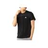 adidas Heat Rdy Reflective Logo Color Block Running Tee Men Tops Black GK4301