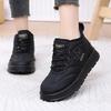 Women's Fashion Lightweight Thick Sole Lace-up Winter Warm Snow Boots Fur One Wool Lining Non-slip Casual Sports Cotton Boots Sneakers
