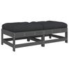 VidaXL Lot de 2 Repose-pieds de Jardin avec Coussins, Tabourets de Terrasse, Chaises de Patio, Meubles de Balcon Extérieur, 825585