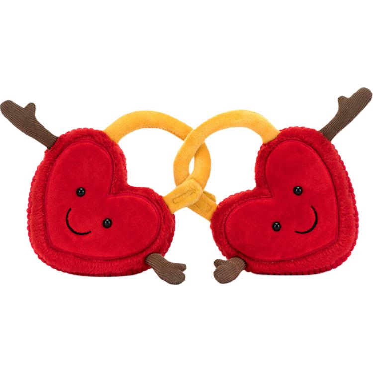 JELLYCAT Valentine's Day Collection Val And Tina Heart Lock Dolls Plush Toy 15cm High