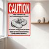 Rattlesnake Waarschuwing Metalen Blikbord - Gestileerde Typografie Kunst met Slang Illustratie, Vintage Waarschuwingsbord Decor voor Huis