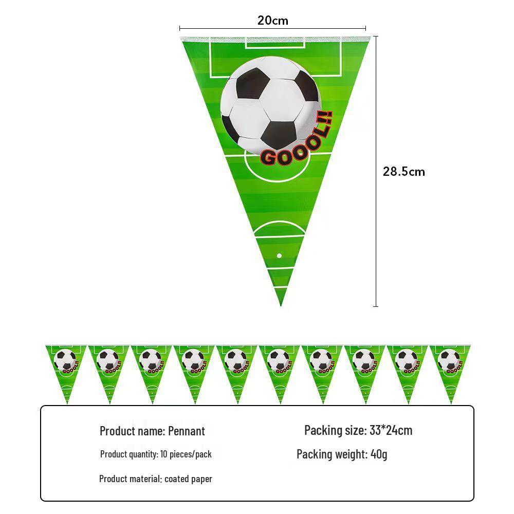 Football Birthday Party Decor Set: Plates, Cups, Tablecloth, Cutlery, Backdrop, Banner & Balloons.