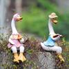 Sitting Couple Duck Garden Statues Gift Choice Add Charm To Home Outdoor Duck Garden Ornaments