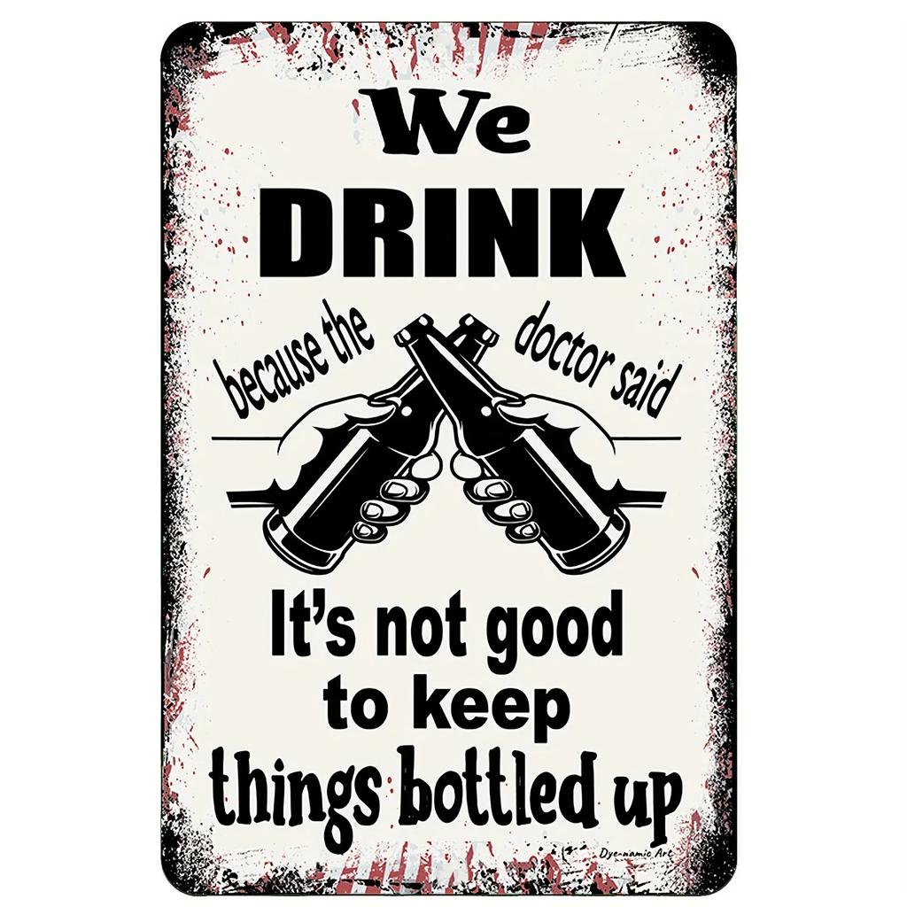 Retro Wine Metal Sign Plaque Vintage Whiskey Painting Perfect for Bar Restaurant Club Man Cave Wall Decor