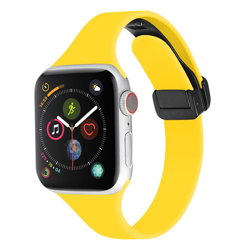 

Silicone Magnetic Folding Buckle Strap for Apple Watch Series 5-10 (Small) 45/49mm