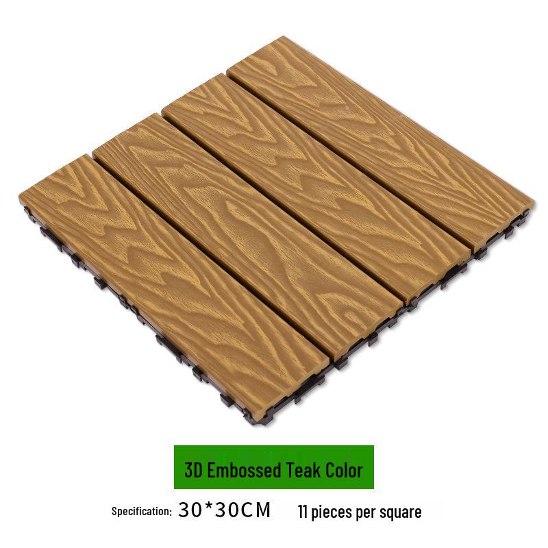 Waterproof WPC Balcony & Garden Flooring - Easy Snap-On, Anti-Corrosion, Ideal for Outdoors & Indoors.
