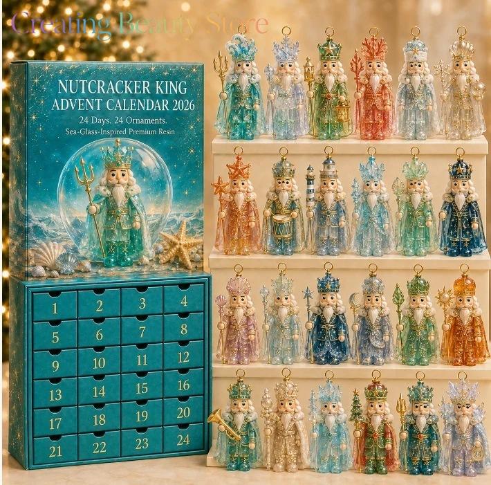 2027 Louskáček Adventní kalendář Slepá krabička Santa Claus Vánoční Mahjong Adventní kalendář Odpočet 24 dnů