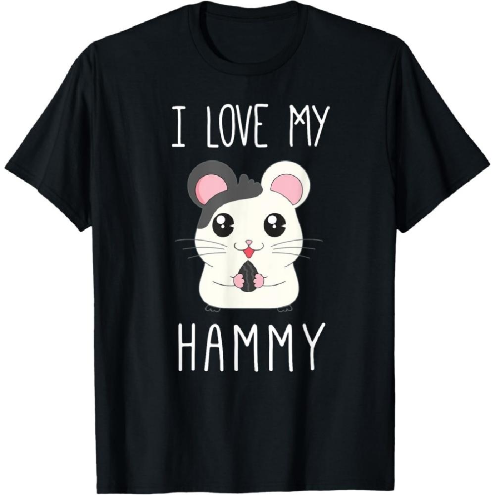 Я люблю своего хомячка Футболка для любителей хомячков Футболка XXXXXL чёрный