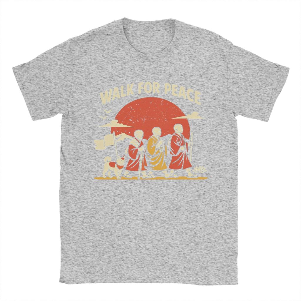 Unisex Women Walk For Peace T Shirt Pure Cotton Clothing Funny Short Sleeve Round Neck Tee Shirt Gift TShirts
