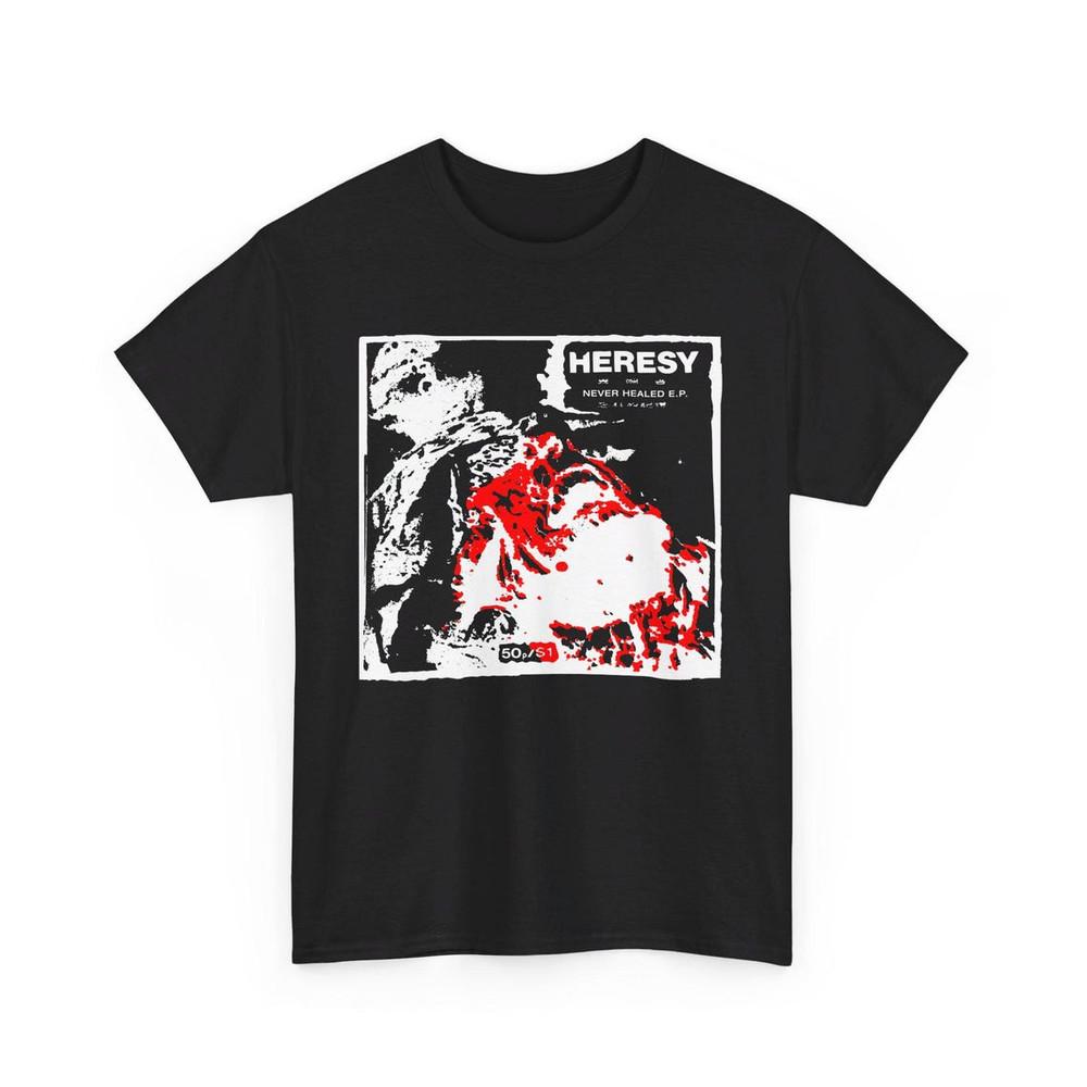 

Heresy Tee-Shirt, Never Healed Flexi ep, Unisex UK Hardcore, 4 UNISEX SHIRT 4XL