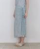 Raphael Sorob Flower Chiffon Shirred Long Skirt