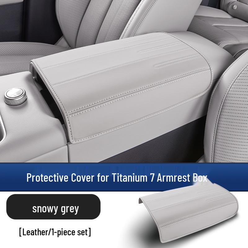 Equation Leopard Titanium 7 Armrest Box Cover - Original Car Color Protective Pad for Interior Modification.