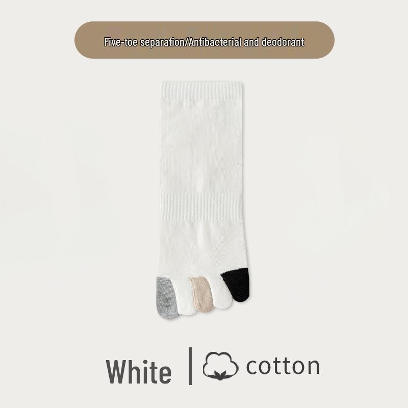 

Men s Breathable Cotton Five-Toe Socks, Anti-Odor, Sweat-Absorbing, Suitable for All Seasons One Size