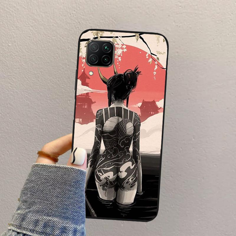 Samurai Warrior Geisha For Huawei Nova 3i 7i 8i 11i 12i 9 10 SE Y73 Y90 Y70 Y72 Y61 Y91 P30 P40 Lite P60 Pro Case