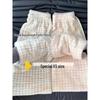 Petite Houndstooth Wide-Leg Pants: Women's Autumn Winter High-Waist Slimming Plaid Knit In Mink, Size XS.
