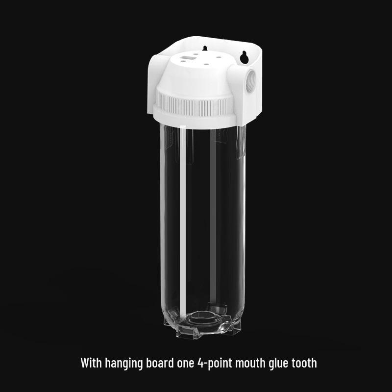 10-inch Transparent Explosion-Proof Water Purifier Filter Housing with PP Cotton Filter, Available in 2/3/4 Inch Ports.
