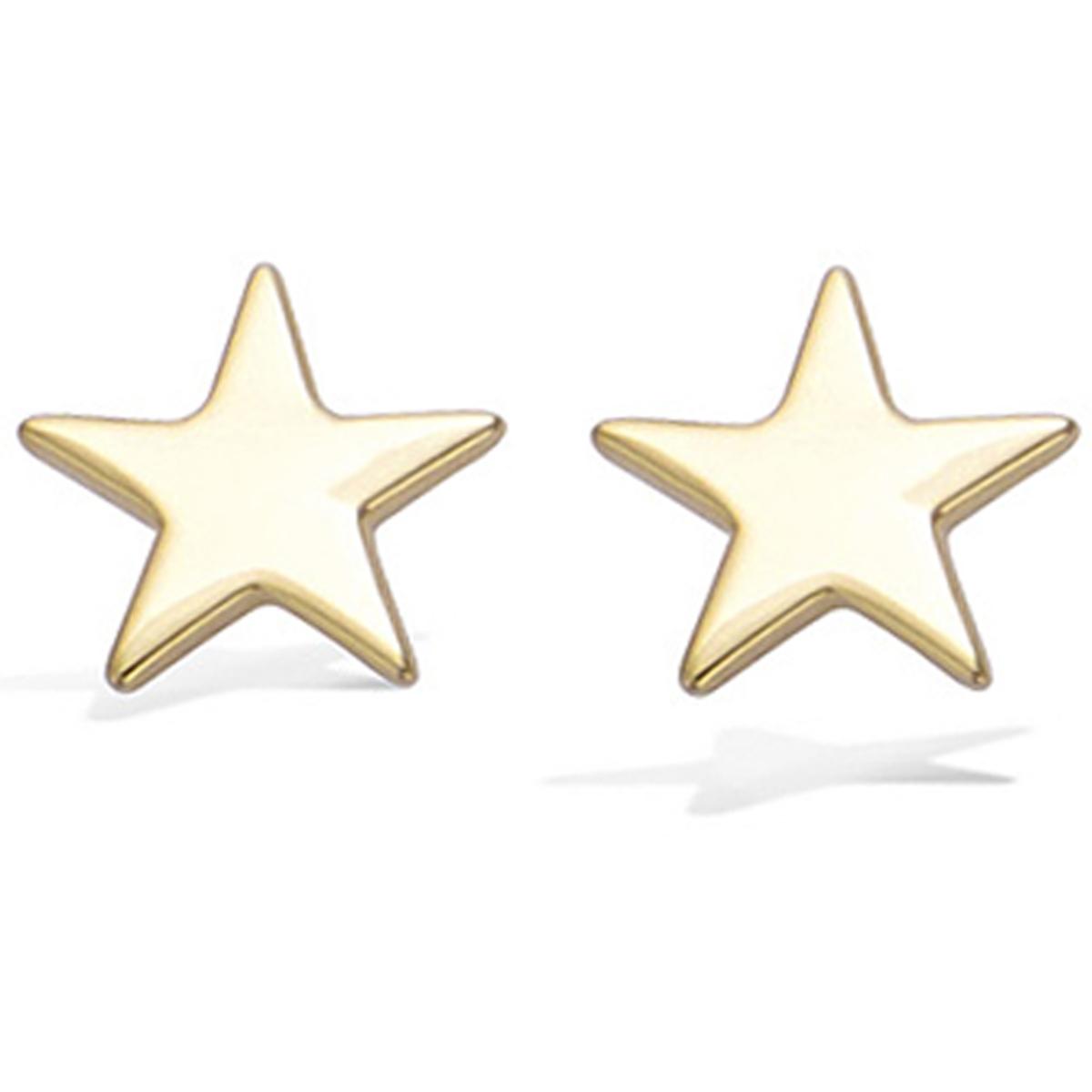 

Les Trésors De Lily [N5316] - Boucles plaqué or Etoiles doré - 10x10 mm