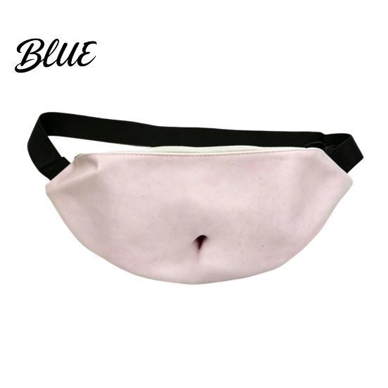Durable Artificial Leather Pack Funny Belly Bag, Realistic Big Waist Novelty Fanny Beer Bag with Adjustable Strap, Gag Gift for Dad Husband