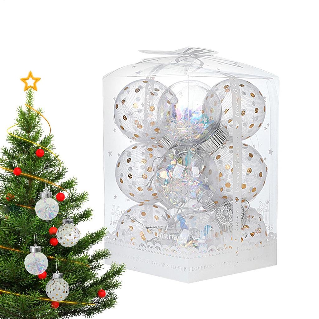 Weihnachtskugel-Ornamente Bruchsicher Aufhängbare Dekorationskugeln für Baum für Einkaufszentrum Schlafzimmer Fenster Geschäft Zuhause Feiertag