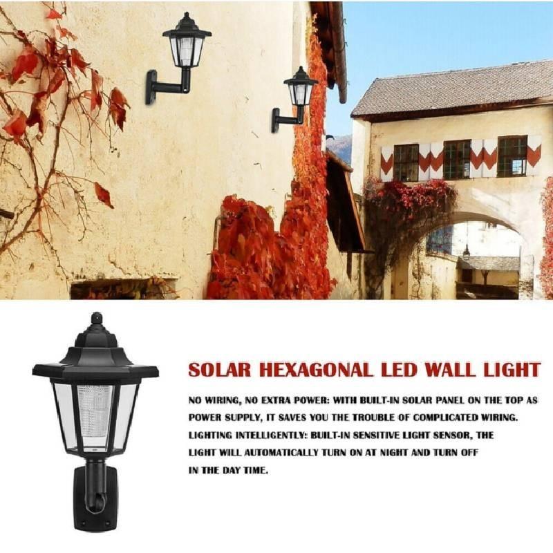 Vintage Solar Hexagonal Lamp Led Lighting For Courtyard And Garden Decor Ip55