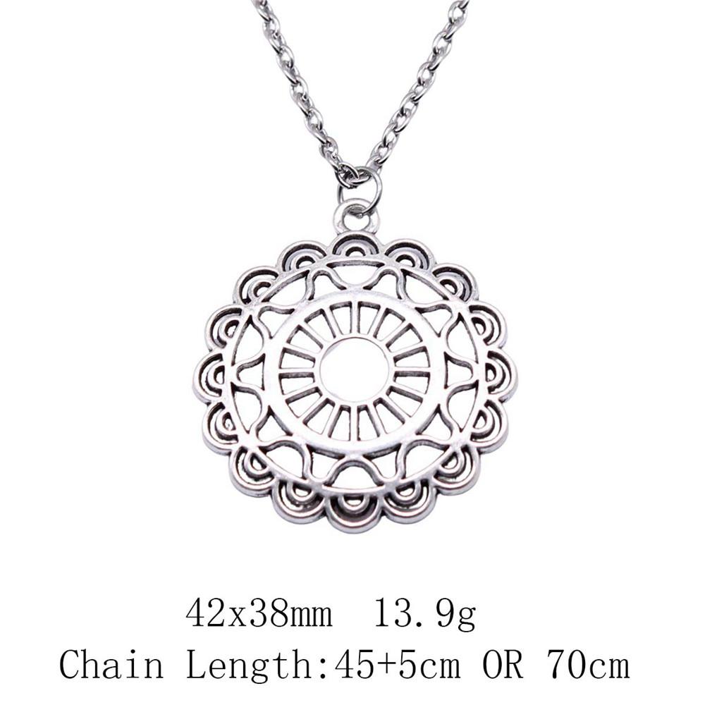 Back To School Christmas Necklace Flower Of Life 45cm Or 70cm Long Chain Necklace Home Garden Necklaces With Pendant