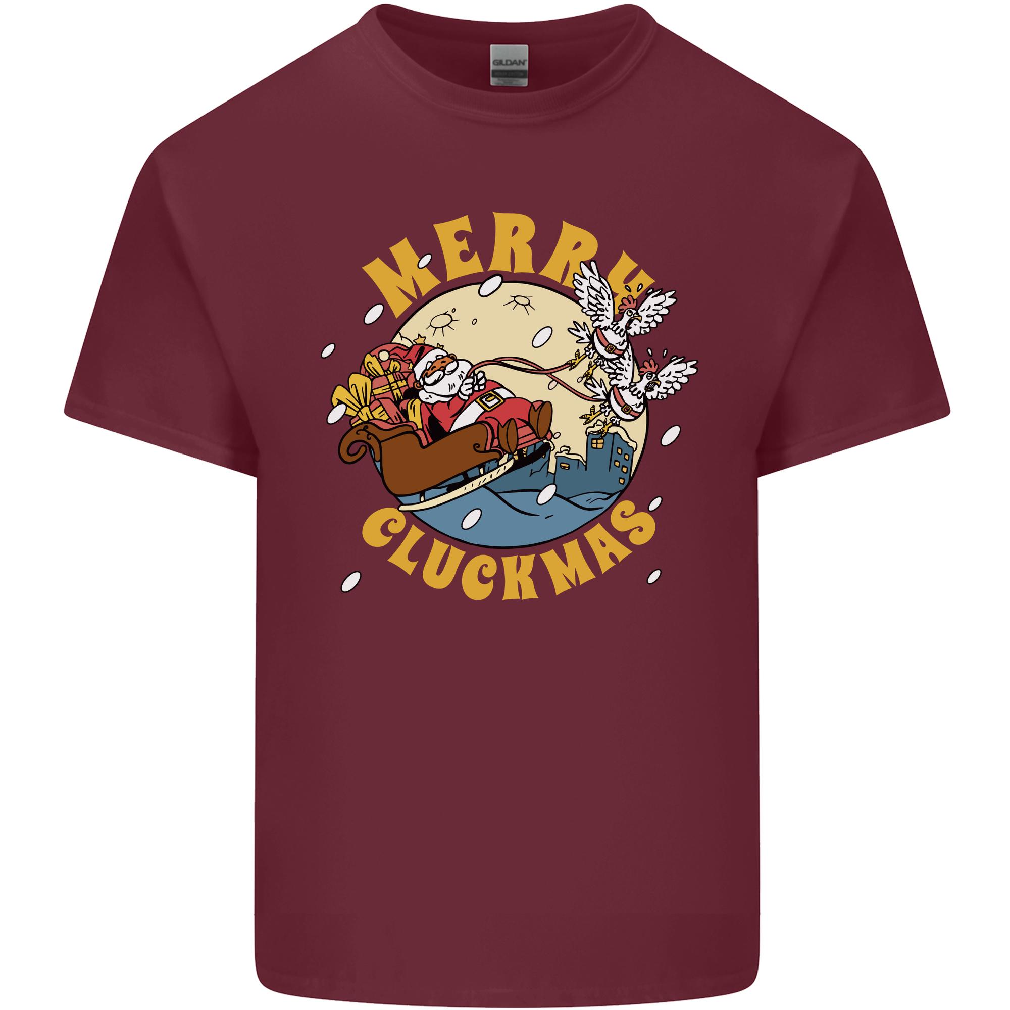 Funny Chickens Merry Cluckmas Unisexs Light Cotton TShirt S