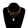 Festive Holiday Necklace Featuring Christmas Tree Charm And Jingle Bells Design Trendy Color Clavicle Chain Jewelry