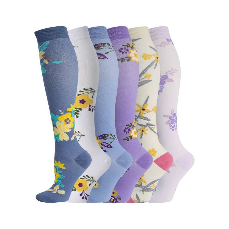 Compression Socks Sports Outdoor Running Jump Rope Yoga Unisex Calf Pressure Socks Stockings Compress Nylon