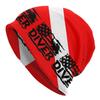 Custom Scuba Dive Flag Protects Divers Sport Motor Racing Bonnet Hats Knit Hat For Men Women Warm Winter Skullies Beanies Caps