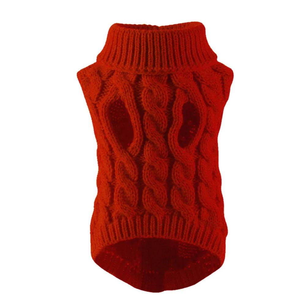 Maglione Caldo Invernale a Maglia Unita per Cucciolo di Chihuahua Maglione a Girocollo Abbigliamento per Animali Domestici per Cani Piccoli Yorkshire Schnauzer Costume Per Cani