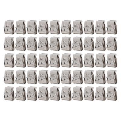 50PCS PV Panel Wire Clamps Stainless Steel Photovoltaic Cable Clips for 2‑6mm² Electric Wire