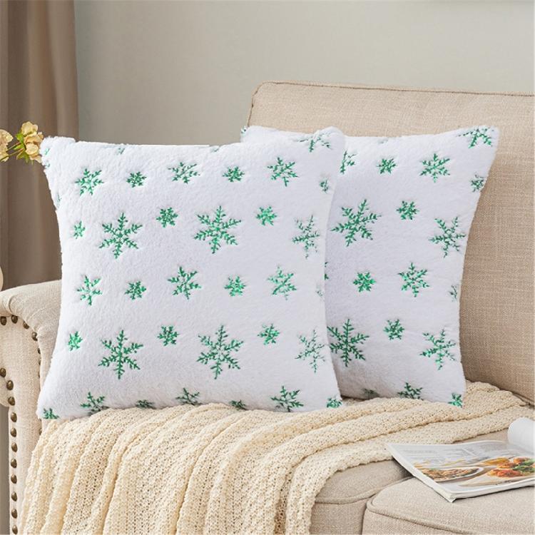 Plush Snowflake Pillowcase Christmas Decoration Cushion Cover Pillow Covers Home