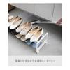 Yamazaki Jitsugyo 1624 Pull-Out Shoe Rack with Casters, 2 Tiers, White W83.5 x D27.5 x H20.7cm (Including Casters) Tower Shoe Rack Bottom Storage