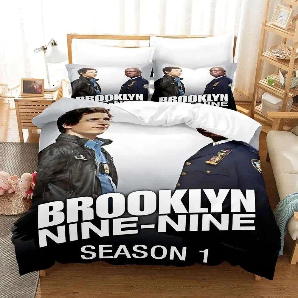 

3D Print Brooklyn Nine-Nine Bedding Set Duvet Cover Bed Set Quilt Cover Pillowcase Comforter king Queen Size Boys Adult Bedding EU single(135x200cm)