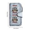 Gothic Skull Print Long Wallet Fashion Multi Slot PU Leather Purse For Daily Use