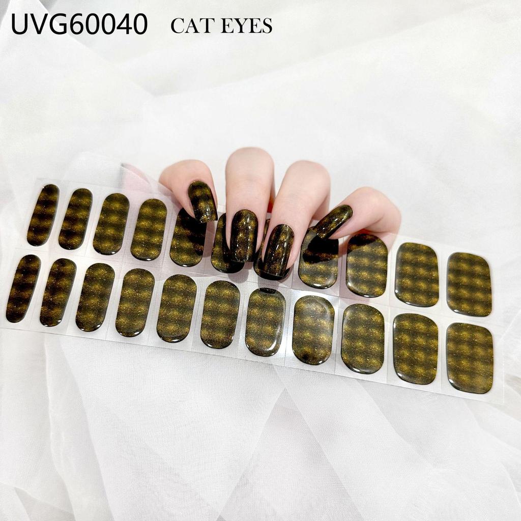 Transparent Nude UV Gel Nail Art Stickers: Semi-Cured, Semi-Baked Manicure Sheets