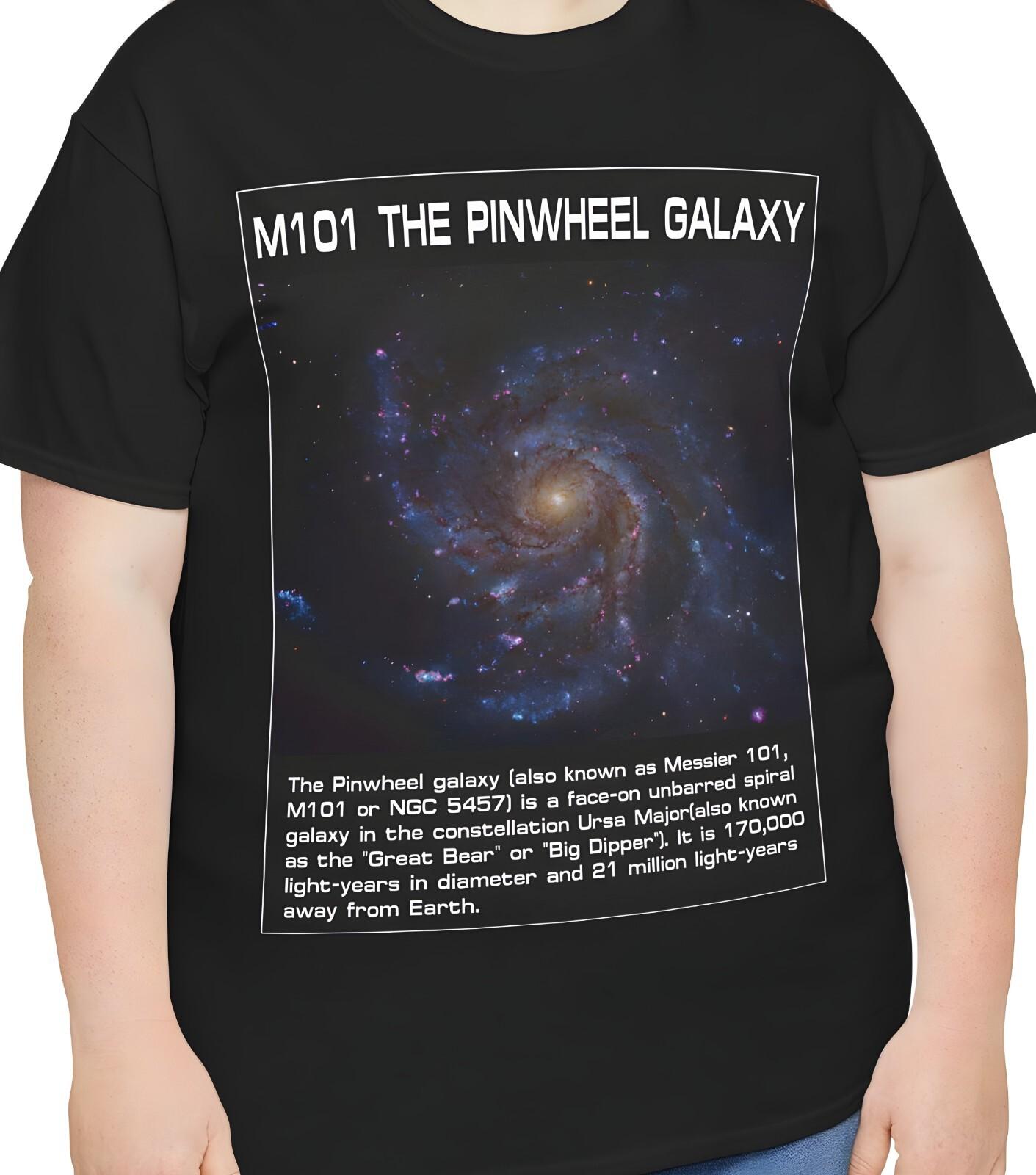 M101 THE PINWHEEL GALAXY T-Shirt Mens Womens Tees Top Stars Universe Space Astronomy 3XL