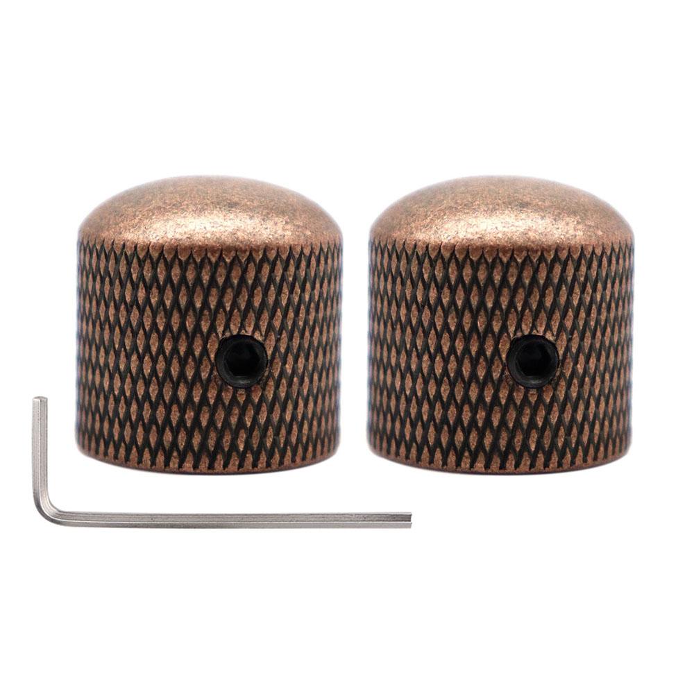 1Pcs2Pcs Metal Dome Knobs Electric Bass Guitar Knobs Volume Tone Control Knobs With Wrench Bronzebkcrgdblack Nickel