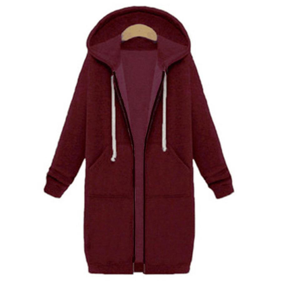 Fall Winter Women's Sweatshirt Long Sleeve Hoodie Coat