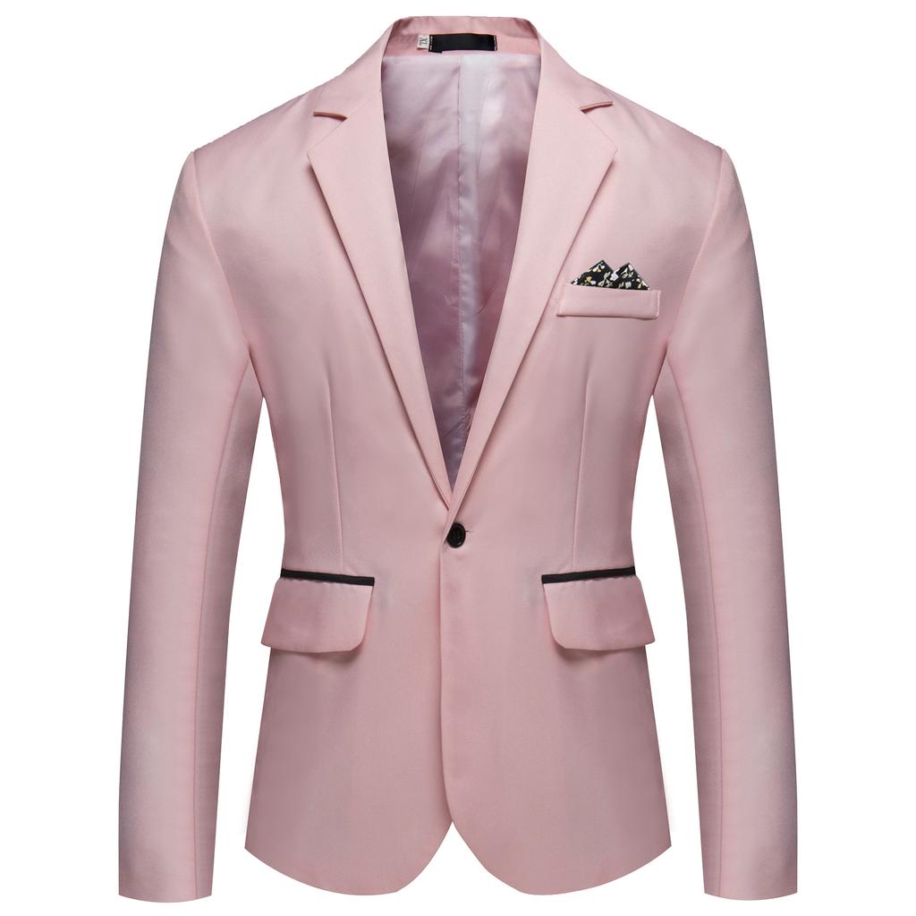 Pánský trendy top slim fit pohledný jarní a podzimní pánský oblek britský ležérní pánská bunda
