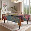 Bohemian Pattern Rectangle Table Cloth for Table Decor Holiday Party Waterproof Reusable Tablecloth for Table Kitchen Dining
