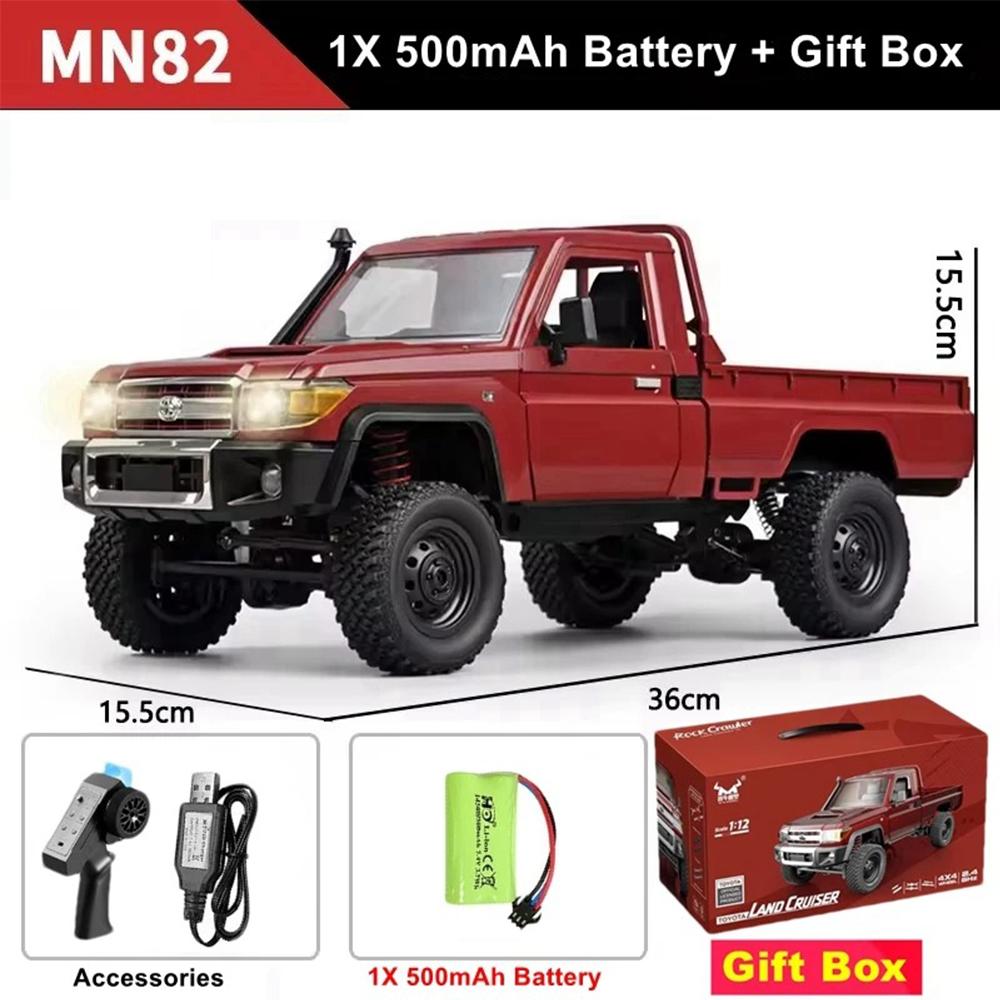 

МН82 1:Ретро пикап 4WD в масштабе 1/12 с LED-подсветкой, профессиональная модель с дистанционным управлением красный