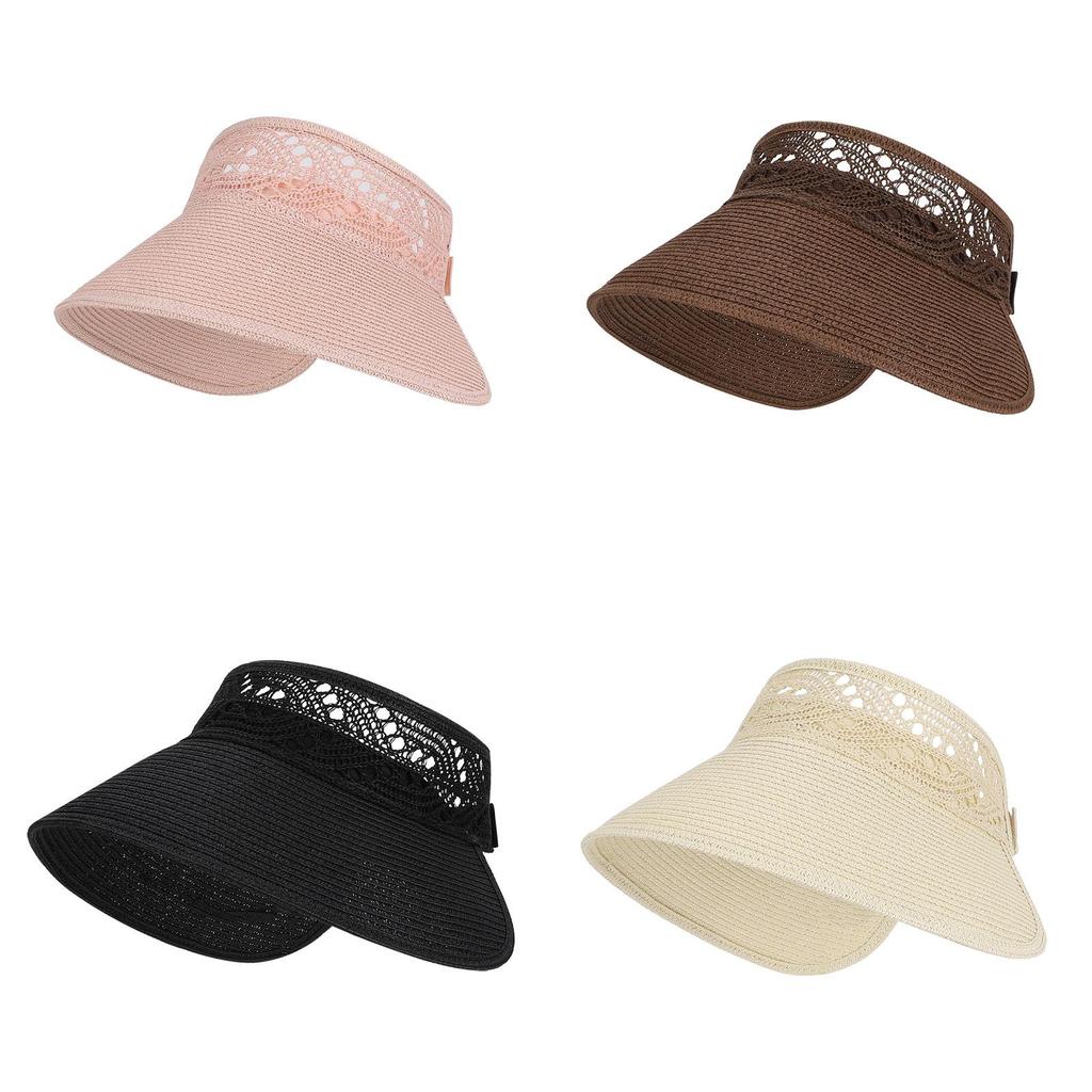 Summer Wide Brim Straw Hat With Sun Protection For Beach Vacation And Relaxation