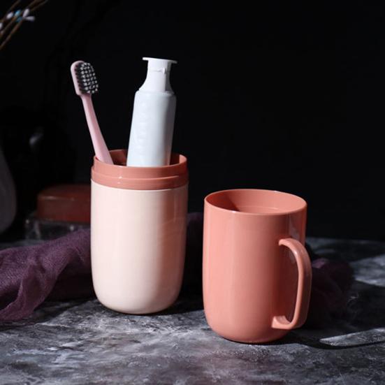 Travel Wash Cup Portable Convenient Plastic Lightweight Travel Toothbrush Cup Case for Trip