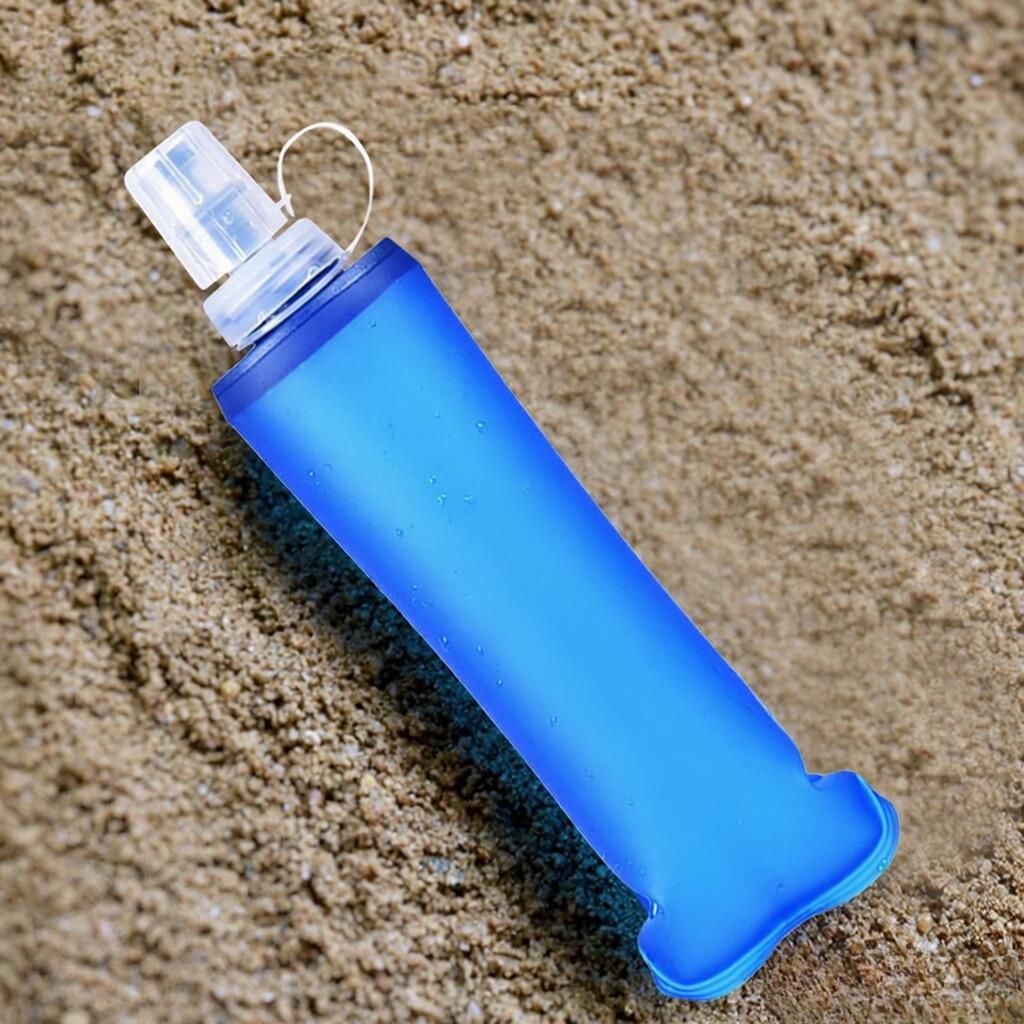 Outdoor Sports Foldable Soft Water Bottle TPU Water Bag Hydration Equipment  250ml